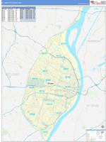 St. Louis City, Mo Wall Map